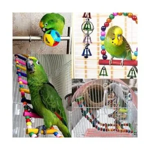 Hamiledyi Bird Parrot Juego de 15 juguetes de masticación_5