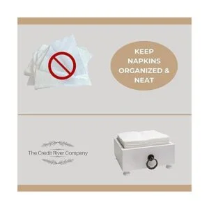 Servilletero de madera con 4 pies soporte rústico para_3