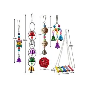 Hamiledyi Bird Parrot Juego de 15 juguetes de masticación_6