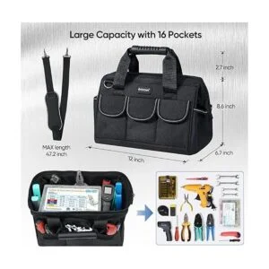 TICONN Bolsa de herramientas de 12 pulgadas con parte_3