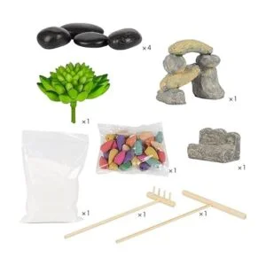 Juego de 15 Zen Arena Jardín para Escritorio DIY Zen_3