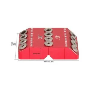 30 45 90 grados ngulo de 4 tamaños Guía de agujeros para_2