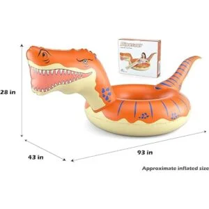 Jasonwell Salvavidas inflable con forma de dinosaurio_6