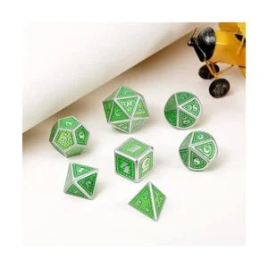 DND Juego de dados de metal con estaño de metal de_2