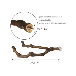 kathson Palo de percha natural para pájaros palo de uva_4