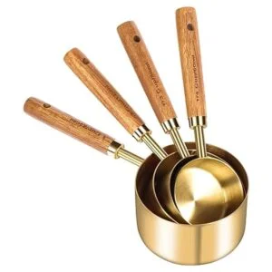 GuDoQi Juego de 8 tazas y cucharas medidoras mango de_2