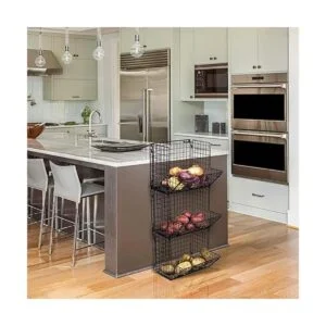 Sorbus Cesta de alambre de 3 niveles para fruta_3