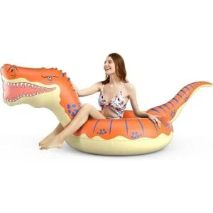 Jasonwell Salvavidas inflable con forma de dinosaurio_2