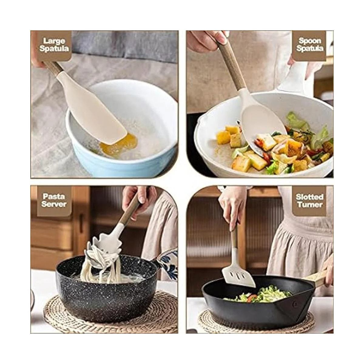 Juego de utensilios de cocina de silicona 9 piezas_5