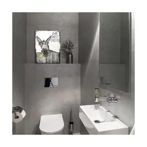 citari Arte de pared de baño de granja póster divertido_2