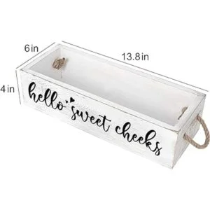 MayAvenue Farmhouse Caja de papel higiénico con asas_4