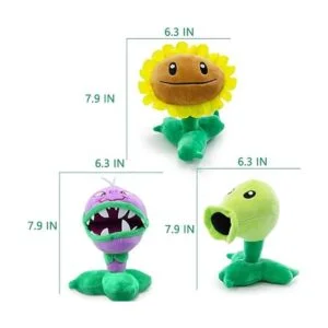 Maikerry Juguete de peluche de 3 piezas de plantas y_5