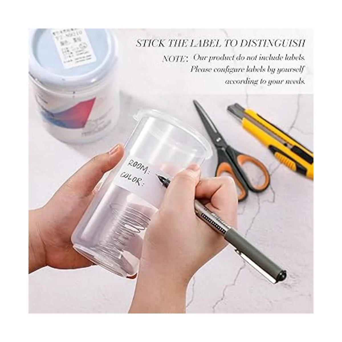 Recipiente de pintura para retoque tazas de_4