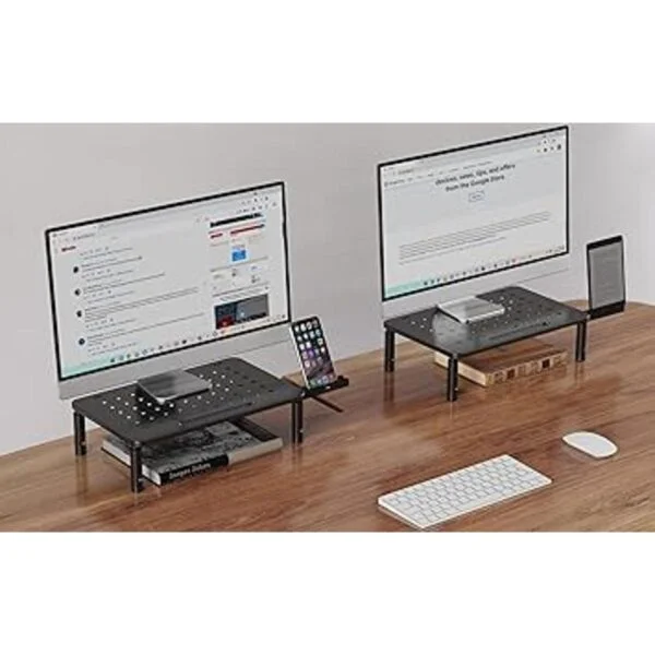 Zimilar Paquete de 2 soportes elevadores para monitor de 3_2