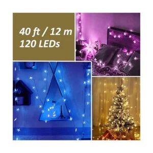 Solhice Guirnalda de luces de estrella que cambian de_3