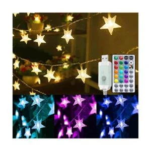 Solhice Guirnalda de luces de estrella que cambian de_1