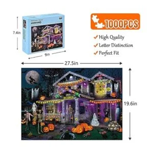 BADUS Rompecabezas de Halloween para adultos 1000 piezas_2