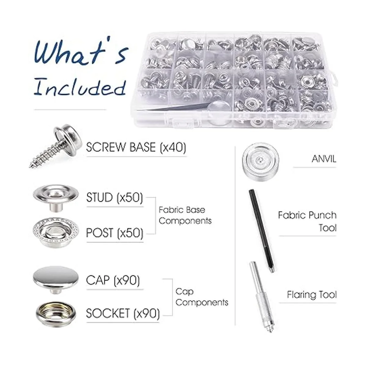 Meifuly Juego de 323 piezas de acero inoxidable de grado_2