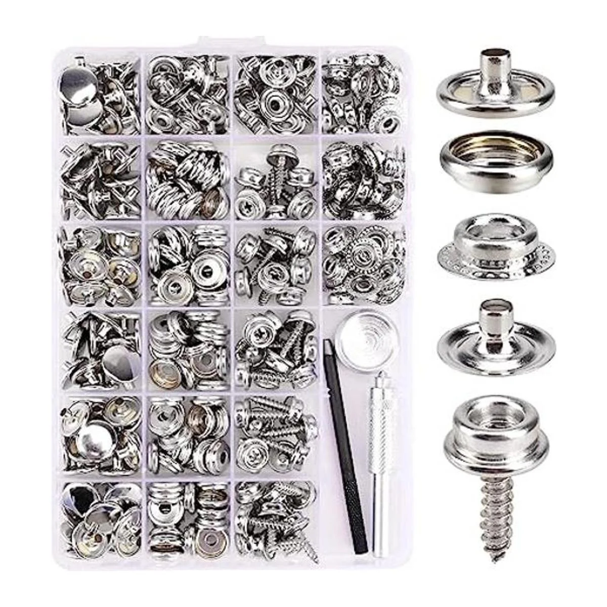 Meifuly Juego de 323 piezas de acero inoxidable de grado_1