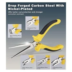 DOWELL Juego de mini alicates de 6 piezas punta de aguja_2