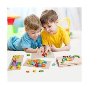 Paquete de 6 rompecabezas de madera para niños de 2 a 4_6