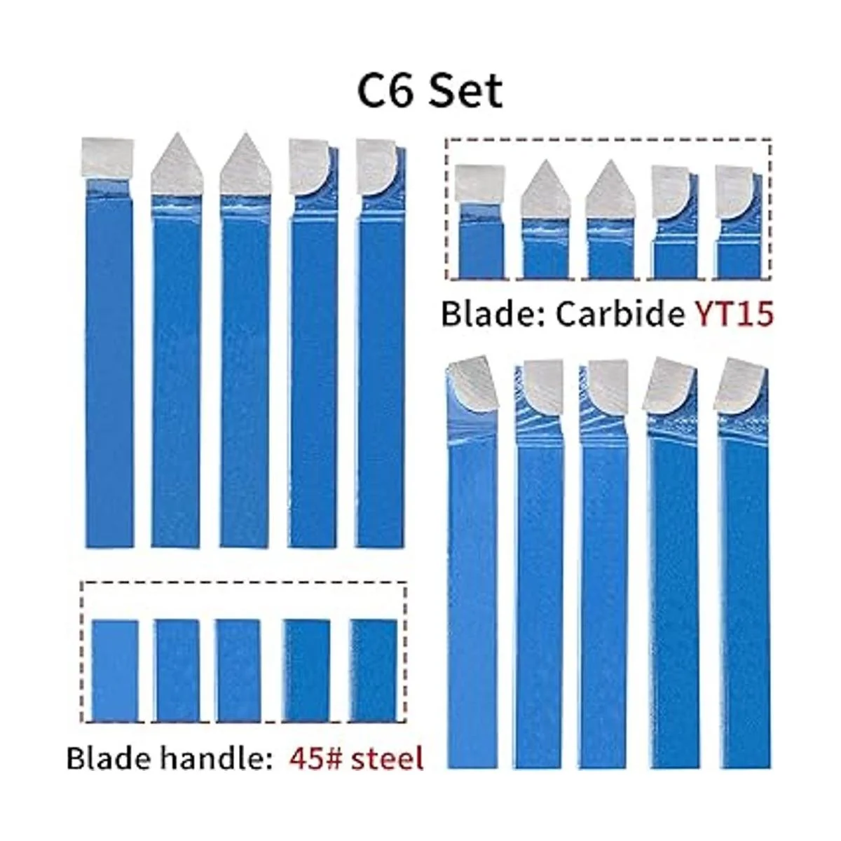 SENDUO 10 herramientas de torno de metal de 14 pulgadas_4