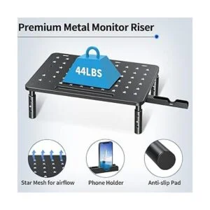 Zimilar Paquete de 2 soportes elevadores para monitor de 3_5