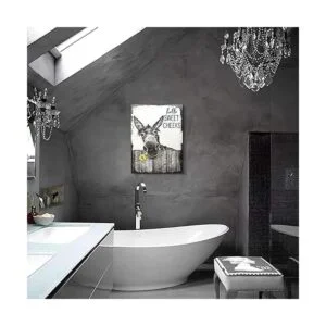 citari Arte de pared de baño de granja póster divertido_5