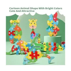 Paquete de 6 rompecabezas de madera para niños de 2 a 4_2