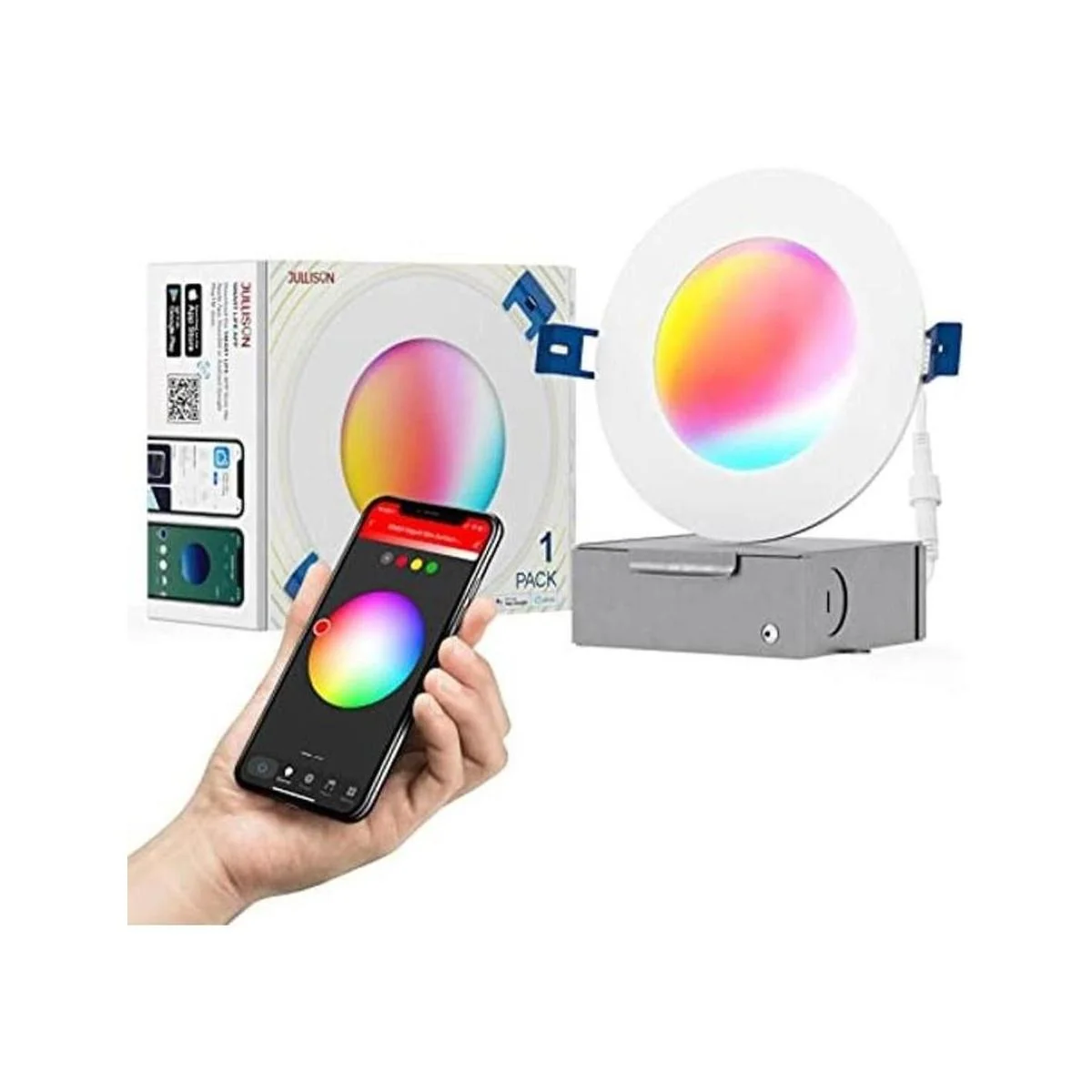 JULLISON Luz LED inteligente inteligente de 4 pulgadas_1