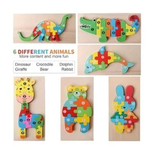 Paquete de 6 rompecabezas de madera para niños de 2 a 4_5