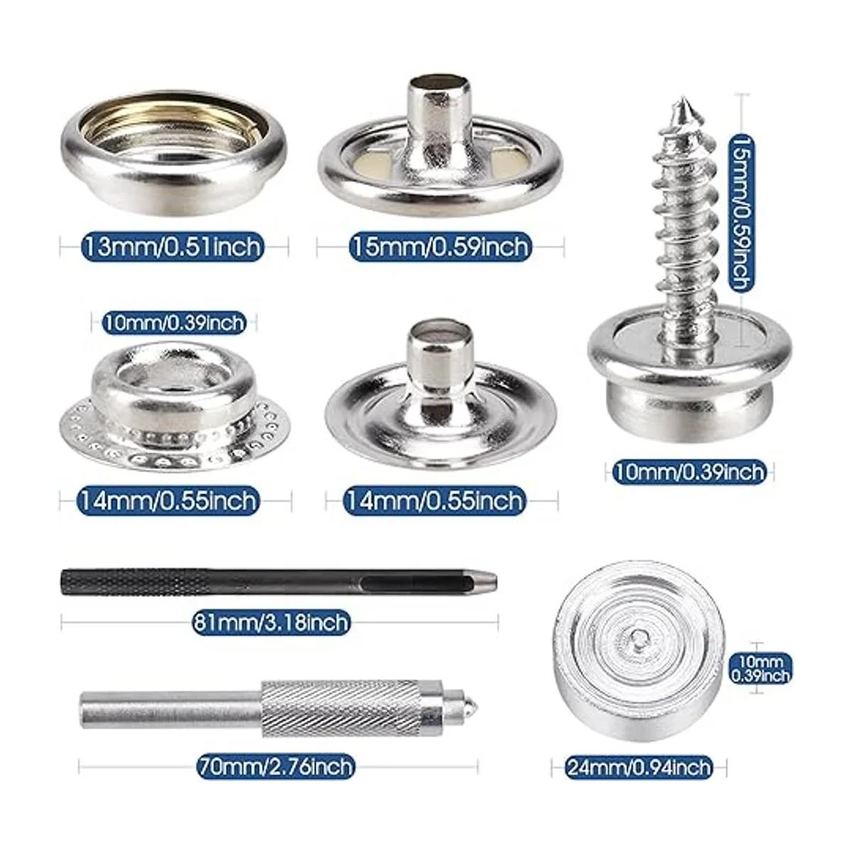 Meifuly Juego de 323 piezas de acero inoxidable de grado_3