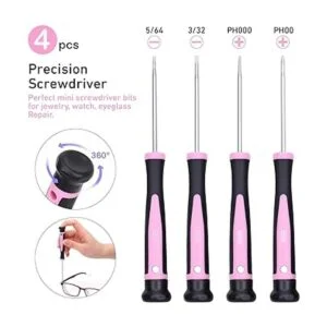 FASTPRO Juego de destornilladores magnéticos rosados de 12_3