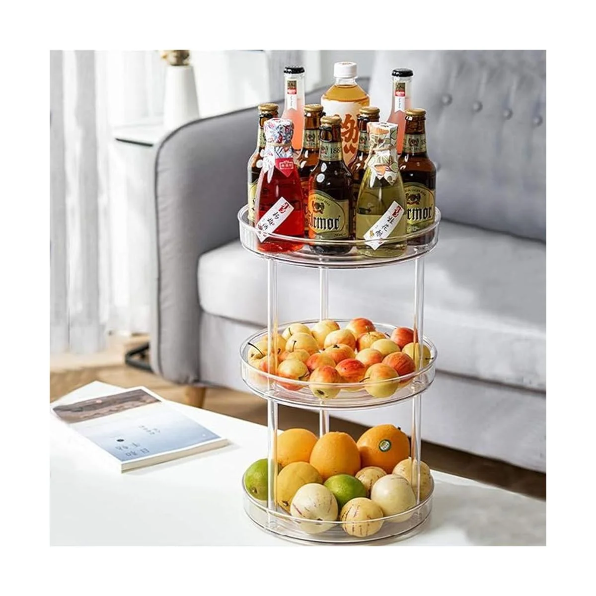 Susan perezoso antideslizante de 3 niveles para cocina_6