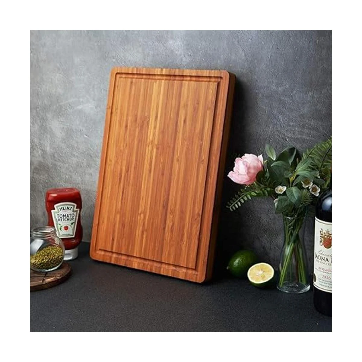 Tabla de cortar de madera de bambú para cocina bloque de_6