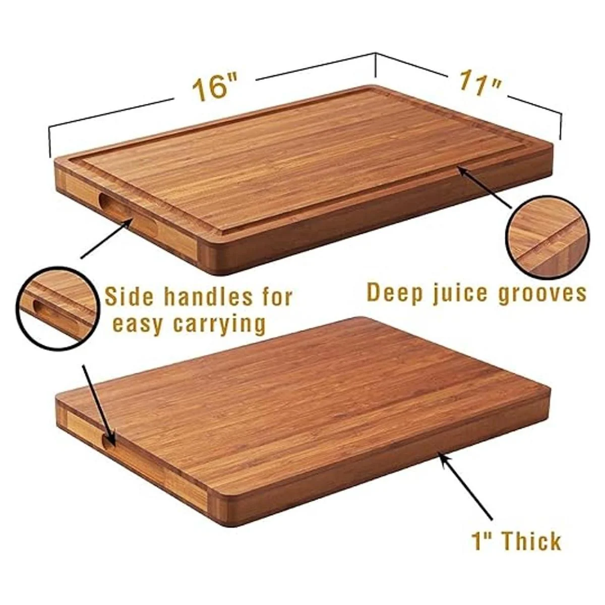 Tabla de cortar de madera de bambú para cocina bloque de_2