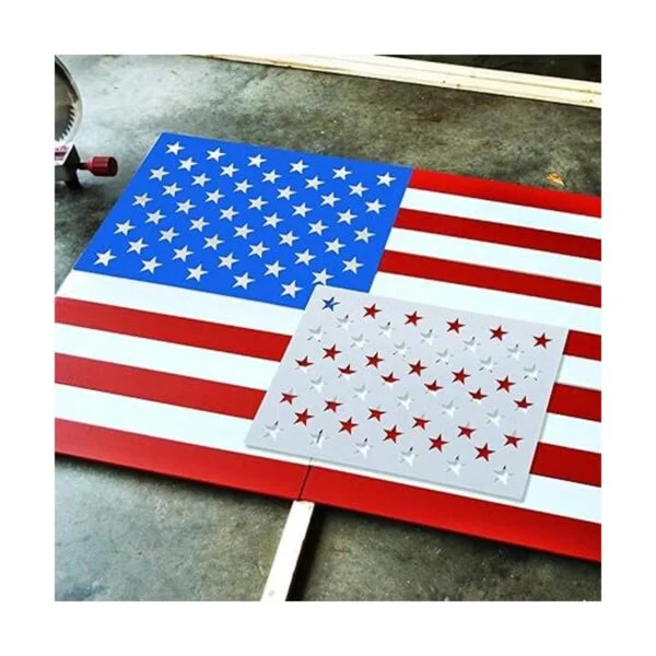 Plantilla de plantilla de 50 estrellas con bandera_6