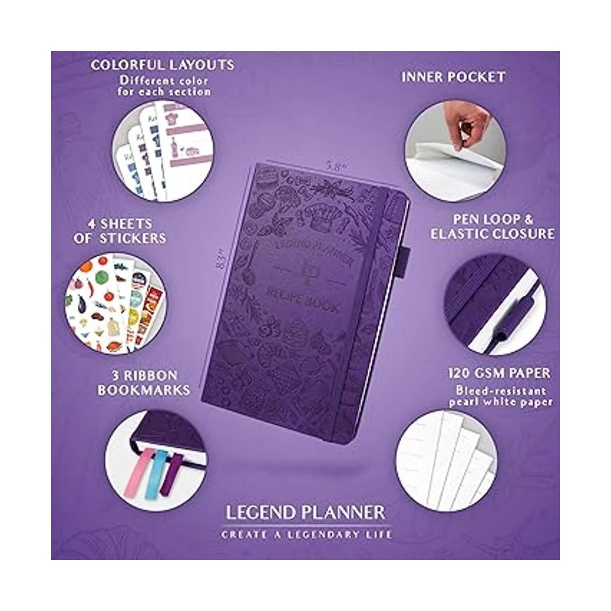 Legend Libro de recetas Libro de cocina familiar en_2