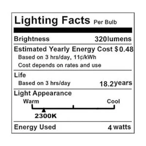 Bombilla LED G45 de 4 W G45 con filamento regulable G45_7
