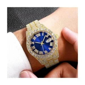 Reloj de pulsera analógico de cuarzo con diamantes de_3
