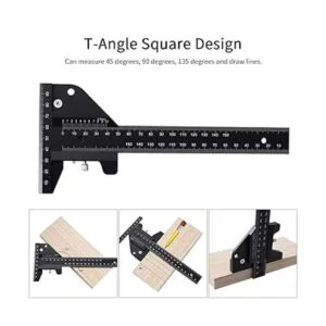 Carpintería Scriber regla multifuncional en forma de T_4