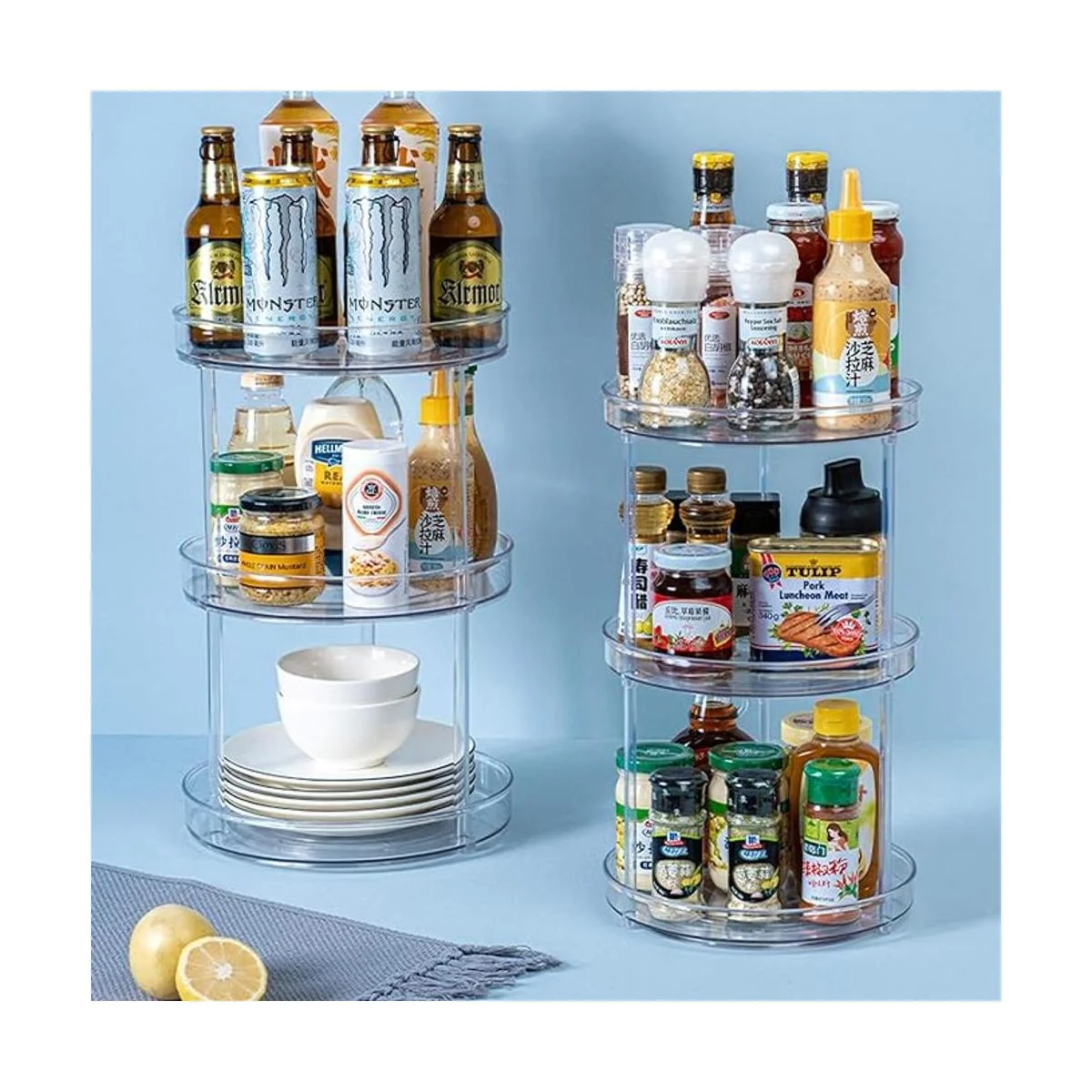 Susan perezoso antideslizante de 3 niveles para cocina_2