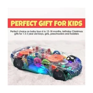 TOOTY Coche con luz transparente Juguetes de coche para_5