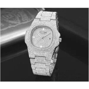 Reloj unisex de lujo con diamantes de cristal reloj de_7