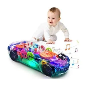 TOOTY Coche con luz transparente Juguetes de coche para_1