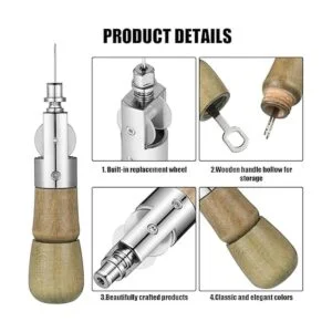 Juego de 10 punzones de costura de cuero punzón de_3