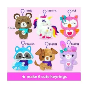 KRAFUN Kit de llavero de costura de unicornio para niños_2