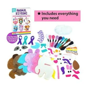 KRAFUN Kit de llavero de costura de unicornio para niños_3