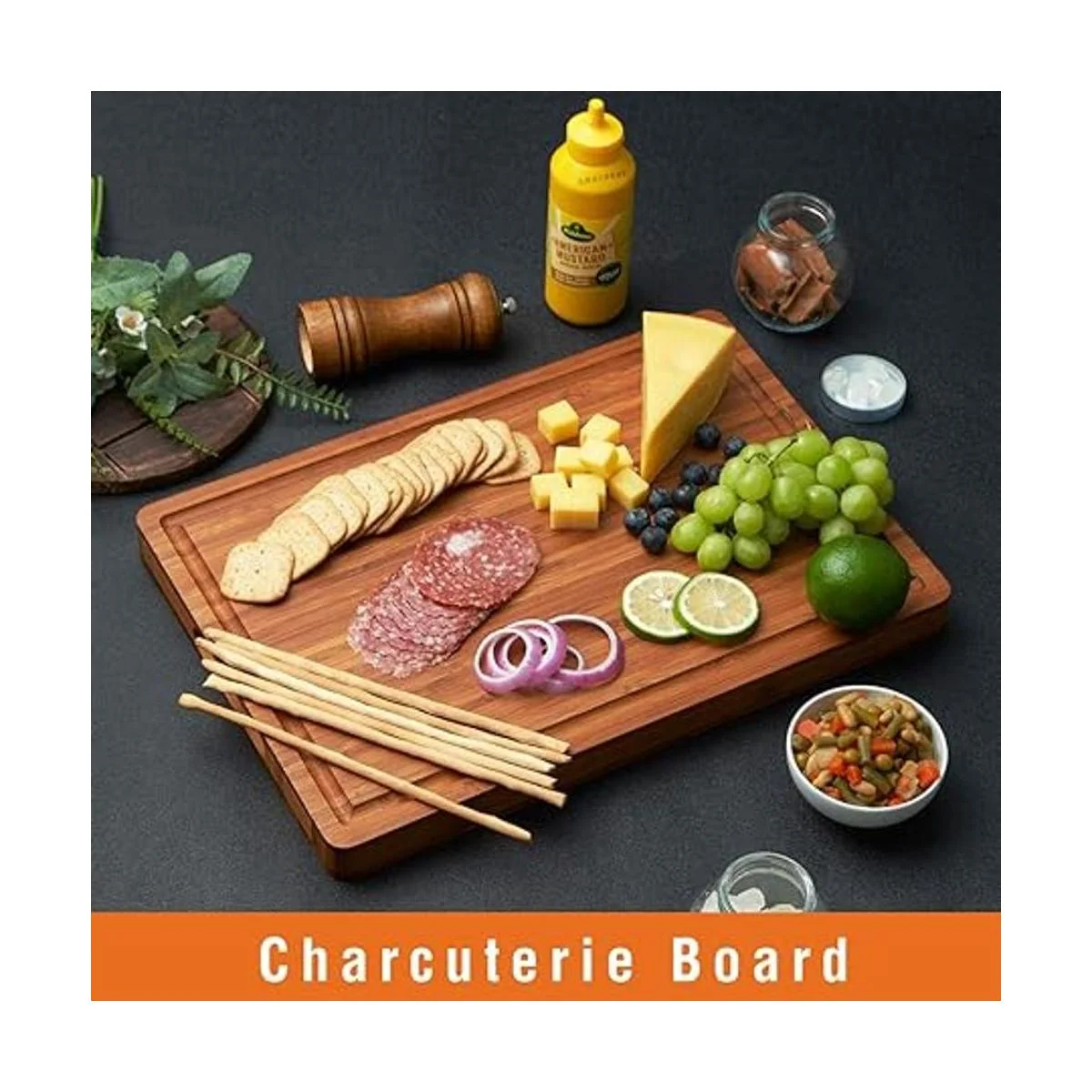 Tabla de cortar de madera de bambú para cocina bloque de_4