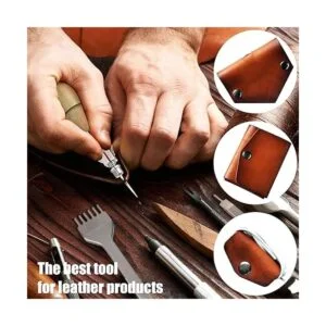 Juego de 10 punzones de costura de cuero punzón de_6